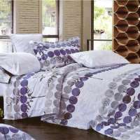 吉祥三宝全棉斜纹印花四件套神秘魅影(蓝)