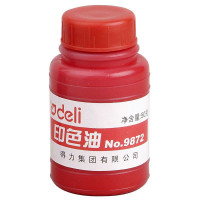 得力（deli）9872 印色油 10瓶装 红色