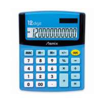阿思卡(Asmix)彩色时尚电子计算器 C1207B(蓝色)