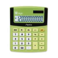 阿思卡(Asmix)彩色时尚电子计算器 C1207G(绿色)