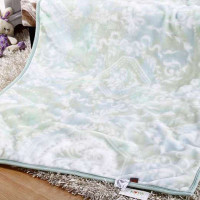 维科家纺KDYS1014-04拉舍尔复古气质春秋毯淡水蓝