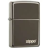 ZIPPO打火机24756ZL 黑炫ZIPPO标志 (比黑冰更黑)