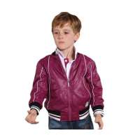 凡兜童装男款平织夹里外套17130503006绛紫/120