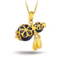 周大福美丽吉祥系列定价足金吊坠R8241