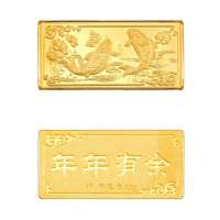 珂兰钻石年年有余千足金金条10g
