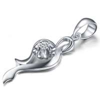 钻石凤凰 18K白金4分钻石吊坠 心有所属