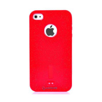 卡登仕手机套实色亮点IPHONE 4/4S亚光红
