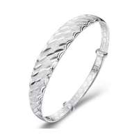 易燃火山 S999纯银手镯