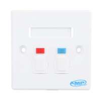 安普(AMP)英式双孔面板(斜口)