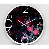 琪特超静音圆形壁钟挂钟钟表D-017