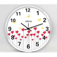 琪特超静音圆形壁钟挂钟钟表D-080