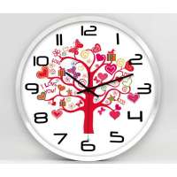 琪特超静音圆形壁钟挂钟钟表D-293