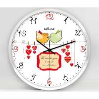 琪特超静音圆形壁钟挂钟钟表D-343