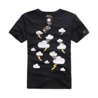 ATOPI欧榜 百搭卡通印花男士短袖T恤11052(黑色/L)