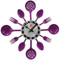 XIMA西马静音刀叉挂钟L-1131A(紫色)