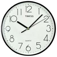 天美时静音扫描凸字挂钟F-814B(典雅黑)