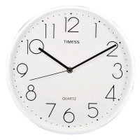 天美时静音扫描凸字挂钟F-815A(象牙白)