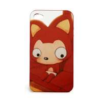 阿狸彩印画面硅胶IPHONE4S手机套红旅款