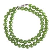 悦人和田碧玉项链(附宝玉石鉴定证书)