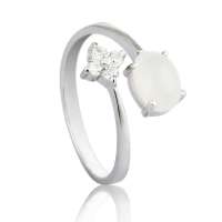 悦人天然翡翠戒指-花开半夏(附宝玉石鉴定证书)