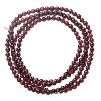 悦人天然石榴石项链4mm