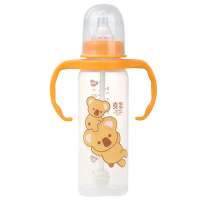 喜多-一般口径吸管手把PP奶瓶L240ML