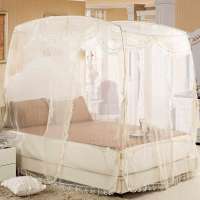 堂皇家纺/TEVEL 豪华加粗型三开门落地款平顶防蚊帐 豪华宫廷睡帐180*200*150