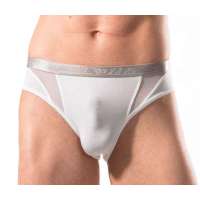 忍者莫代尔三角裤超薄性感网纱男士内裤白色(L)HNN0077A