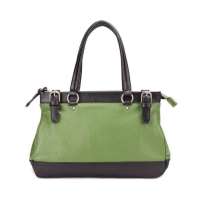 DUDU双色系列牛皮单肩斜挎包DUD12S065E橄榄绿