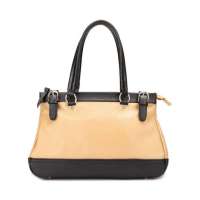 DUDU双色系列牛皮单肩斜挎包DUD12S065E黄杏