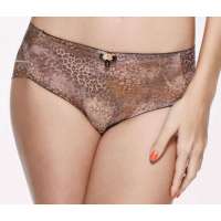 姐妹花女士性感豹纹中低腰无痕平脚内裤柔软舒适贴肤底裤豹纹肤(L)J10057