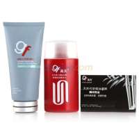 高夫·控油套装(高夫净透控油火山泥洁面乳120ML+高夫净透控油爽肤水125ML+高夫竹炭吸油面纸50G)
