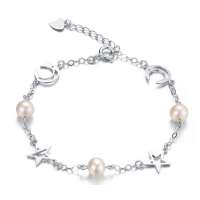 Lux-women-5A级天然淡水珍珠925银手链-月光女神(附权威鉴定证书)