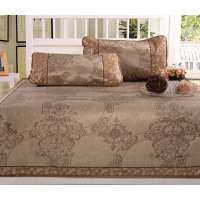 玛克家纺超大双人御藤席折叠三件套凉席圆富曲1.8M床