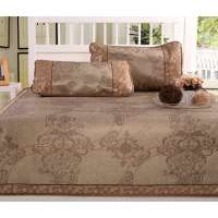 玛克家纺双人御藤席折叠三件套凉席圆富曲1.5M床