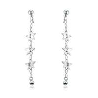 周生生 Pt950铂金铂金心影星星耳环 42879e