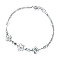 周生生 Pt950铂金花仔手链 17厘米 49733b(3.55克)