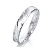 周生生 Pt950铂金斜纹对戒戒指 18号 54825R (4.13克)