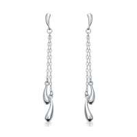 周生生 Pt950铂金心影水滴耳环 49297e