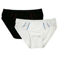 忍者2条套装二色二条装高端莫代尔低腰三角男士内裤黑白(XXL)HNN1035A