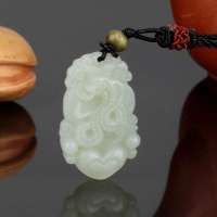 7000年和田玉白玉生肖龙牌