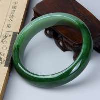 7000年和田玉天然双色碧玉大号手镯