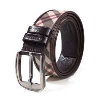 Baneberry头层牛皮双层针扣荔枝纹男士腰带8900368