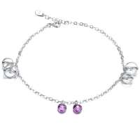 Lux-women-925银镶水晶脚链-玲珑LW12031802644