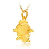 周大福褔星宝宝系列(家和)定价足金吊坠R9307