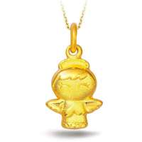 周大福褔星宝宝系列(真情)定价足金吊坠R7495