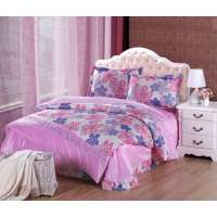 棉朵家纺短毛绒四件套华彩依梦粉色1.5米