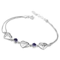 易燃火山天然紫水晶手链SB0040A