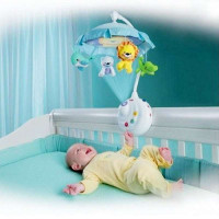 费雪可爱动物两用声光床铃N8849