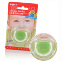 贝亲硅胶安抚奶嘴阶段3 半透明 绿色N878